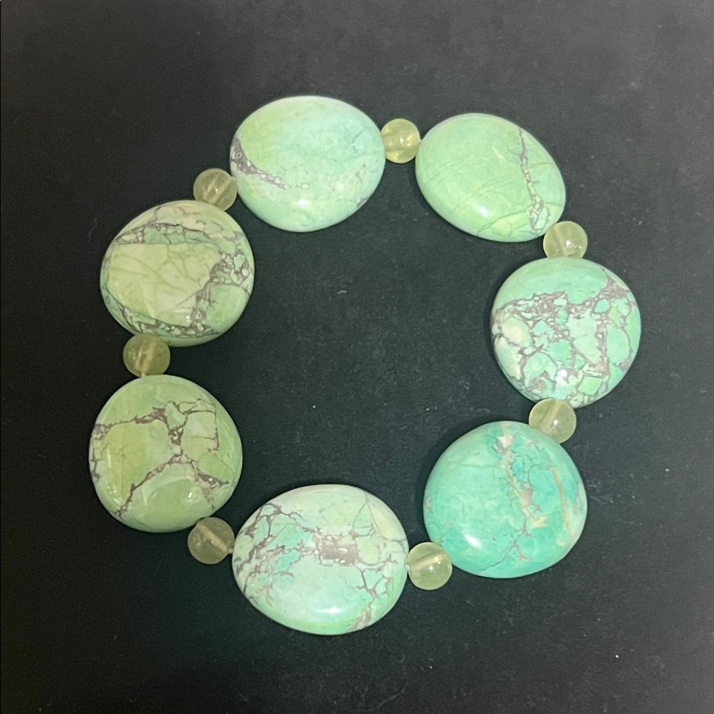 Variscite Stone Stretch Bracelet